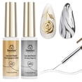 thumbnail image 1 of Set delineador de esmalte de uñas en gel Beetles Metallic Silver Bronze Gold, 1 of 7