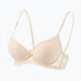 thumbnail image 6 of GEWSEY Women's Lace Desire Bra Full-Coverage Lace Bras with Underwire Cups Sexy V Neck Push Up Comfy Bralettes (Beige, XL), 6 of 9