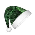 thumbnail image 2 of Honeii Natural Green Leaves Print Hat Santa Claus Hat For Xmas Party, Christmas Caps For Boys Girls Child,Christmas Beanie, 2 of 6