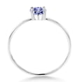 thumbnail image 3 of Gem Stone King 10K White Gold Engagement Ring 0.30 Ct Round Blue Tanzanite, 3 of 6