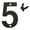 F #5, variant on Rengui 3 In Floating Address House Number Modern Metal Letters Garden Garage Mailbox Decor Number Nail Kit Visual Sign Flash Deals Clearance