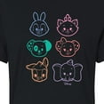 thumbnail image 3 of Disney Classics - Stacked Outline Faces - Juniors Cropped Cotton Blend T-Shirt, 3 of 5