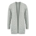 thumbnail image 2 of Gvmfive Women's Long Sleeve Open Front Base Solid Color Cardigan Knit Sweater, 2 of 8
