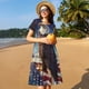 thumbnail image 4 of Disketp Night Sky Bald Eagle para Vestido de Manga Corta para Mujeres, Vestidos de Verano para Mujeres, Casual y Holgado para la Playa, 4 of 6