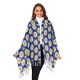 thumbnail image 3 of FORMRS Womens Scarf Winter Soft Long Big Warm Shawls Wrap Tassel Scarves, Elegant Daisy Pattern, 3 of 9