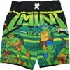 TNT Ninja Turtles Baby Boys Black Green Cartoon Character Swimwear Shorts 24M