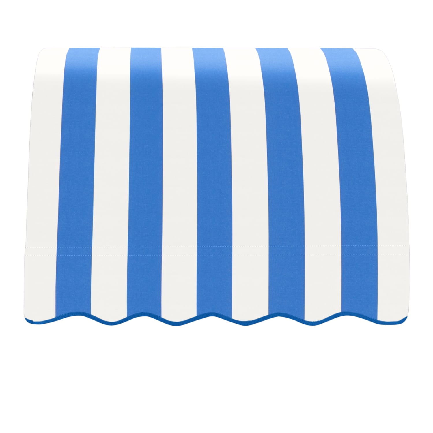 Awntech Savannah Fixed Awning, 40.5"W x 44"H x 36"D, Bright Blue/White Stripe