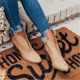thumbnail image 2 of Women Autumn Winter Shoes Cutout Booties Chunky Block Heel Slip On Ankle Boots, 2 of 3