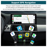 Road Top Android 13 10.25 Inch Car Touchscreen Wireless CarPlay Android Auto for BMW X5 X6 Series E70/E71 2009-2013 Year with CIC System, Car Stereo Multimedia Radio Receiver