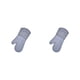 thumbnail image 1 of Injueey Guantes aislantes de silicona, manoplas para horno, parrilla antiescaldado para cocina, manoplas antideslizantes para hornear, Gris 2piezas, 1 of 6