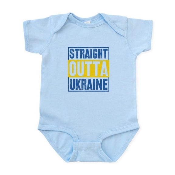CafePress - Straight Outta Ukraine Support Ukraine Body Suit - Baby Light Bodysuit, Size Newborn - 24 Months