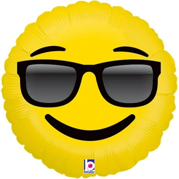 Emoji Sunglasses 18 Inch Mylar Foil Balloon [36265]