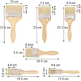 thumbnail image 2 of Paint Brushes Brush Set Flat Bristle Hog Hair Natural Painting Tools for Wood 6 Pcs, 2 of 4