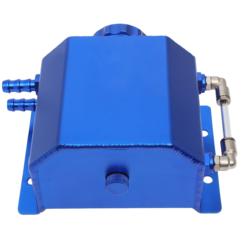 1L Universal Radiator Overflow Tank Bottle Catch Can Polished Stainless