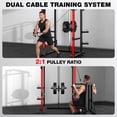 thumbnail image 2 of MITONOS Power Cage,2000LB Squat Rack with Cable Crossover System,Multi-Function Weight Cage Strength Training Machine,Home Gym Workout Machine with More Training Attachments, 2 of 10
