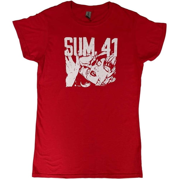 Sum 41 - Camiseta Embrace de Algodón para Mujer (Rojo)