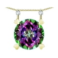 thumbnail image 2 of Star K� Round 7mm Rainbow Mystic Topaz Stackable Mothers Hearts Pendant, 2 of 9
