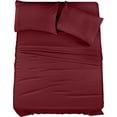 thumbnail image 1 of King Bed Sheet Set Piece Bedding Soft Brushed Microfiber Fabric Shrinkage & Fade Easy Care (), 1 of 7