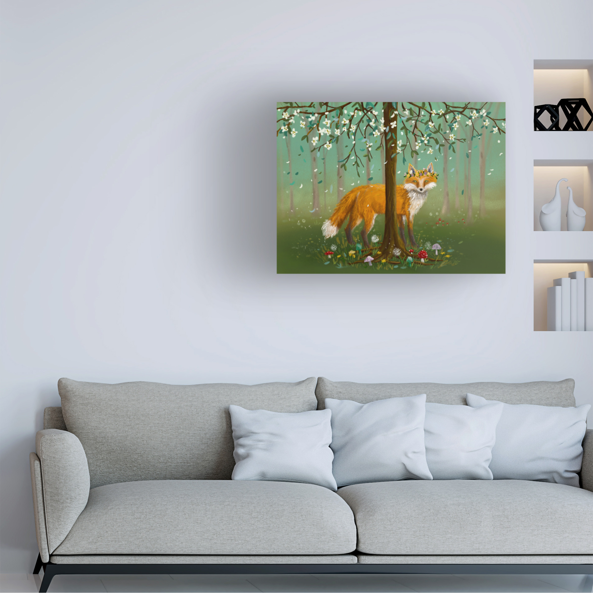 Canvas Wall Art - Christine Rotolo 'Forest Animals Fox' Wall Art for Living Room, Bedroom, or Office DÃ©cor by Trademark Fine Art - 24 x 18 Inches