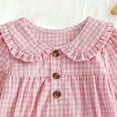 thumbnail image 7 of Gerichy Baby Girl Fall Outfits Long Sleeve Plaid Romper Infant Clothes One Piece Bubble Playsuit 0-18 Months, 7 of 7
