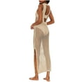 thumbnail image 3 of cfhntfmh Beach Dresses for Women Summer Casual Sleeveless Crewneck Maxi Dress Lounge Cutout Crochet Cover up Dress, 3 of 6