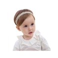 thumbnail image 2 of Baby Girls Infant Boutique Gold Hair Flower Headband Hair Band, 2 of 10