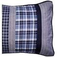 thumbnail image 1 of Nautica Adelson Taie d'Oreiller Matelassée en Coton, Standard, Bleu/gris, 1 of 8