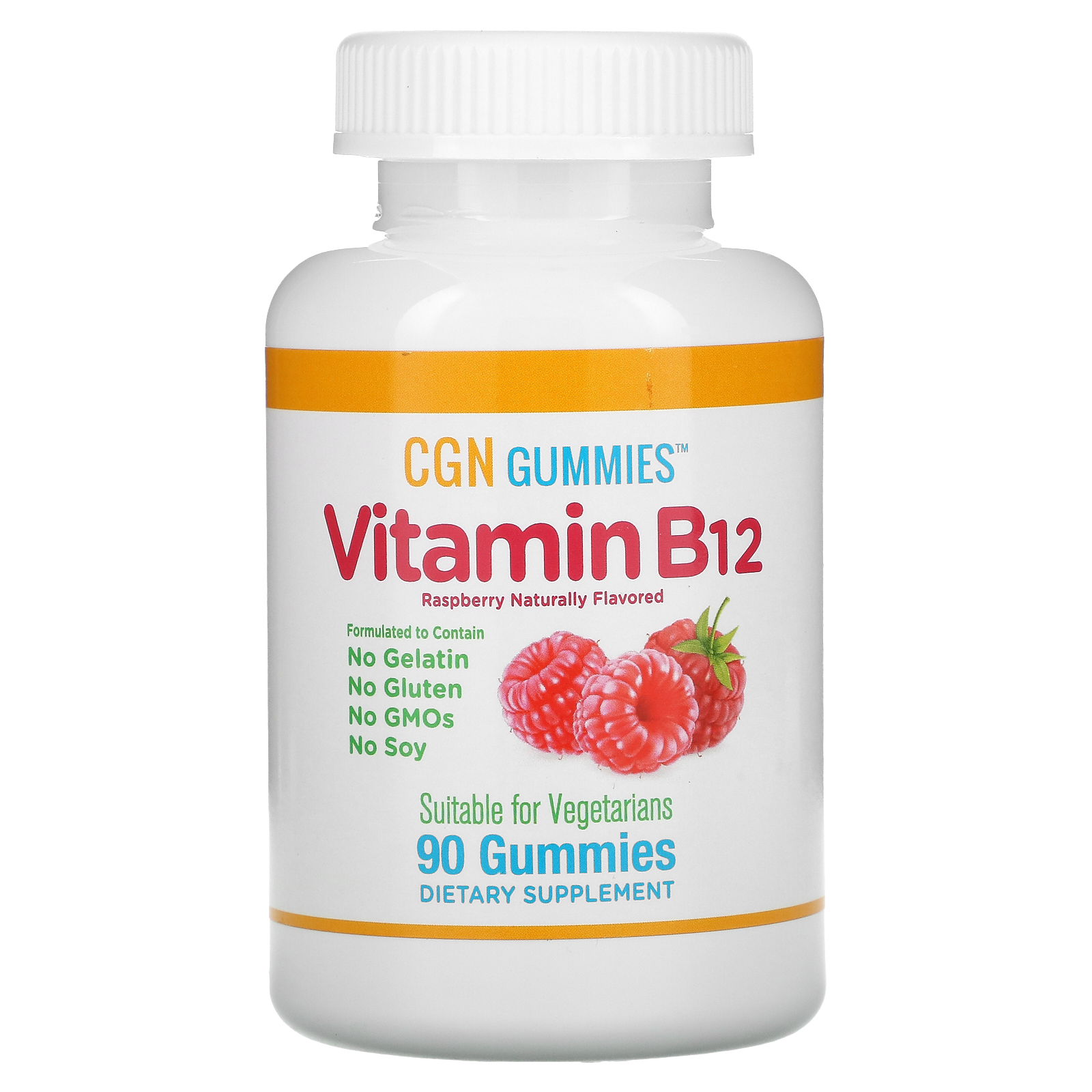 California Gold Nutrition Vitamin B12, Raspberry, 90 Gummies