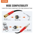 thumbnail image 3 of VEVOR Pressure Washer Hose, 100FT, Kink Free 3/8"-φ14.8 Male, 3/8"-φ15 Female For Most Brand Pressure Washers, 4.9'' Bending Radius, 4800 PSI Heavy Duty Power Washer Extension Replacement Hose, 3 of 5