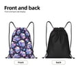 thumbnail image 2 of Yiaed cool flower Skull Print Drawstring Bags Drawstring Backpack Bulk String Back Pack Gym Sport Bag-Small, 2 of 5
