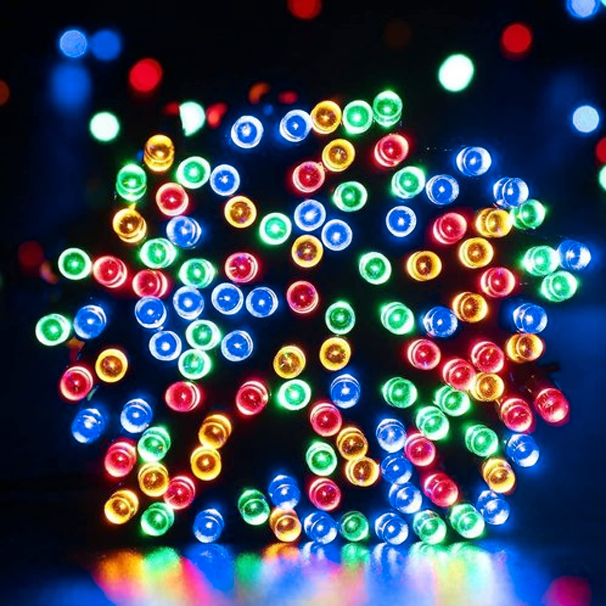NITIDSKY 33ft 100 LED Christmas String Lights, Multicolor photo 2