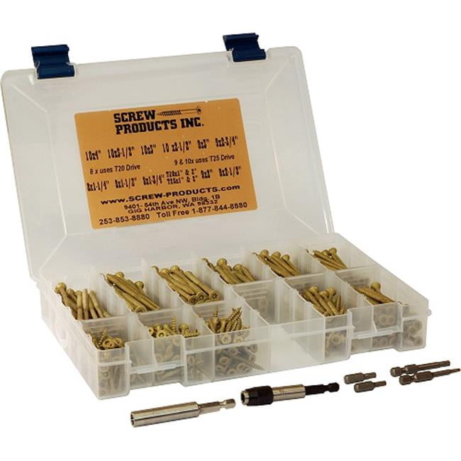 Screw Products Drive Wood Screw Assortment Kit, 425 Piece