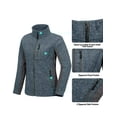 thumbnail image 3 of Little Donkey Andy Women's Lightweight Recycled Polar Fleece Hiking Jacket Full Zip Thermal Ski Travel Outerwear Stormy Weather Heather XS, 3 of 7