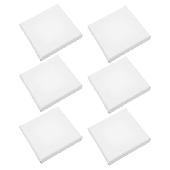 Masteelf 6pcs Mini Canvas and Easel Set, Small Blank Canvas Boards with Frames for Oil Painting, Acrylic, and Art Supplies