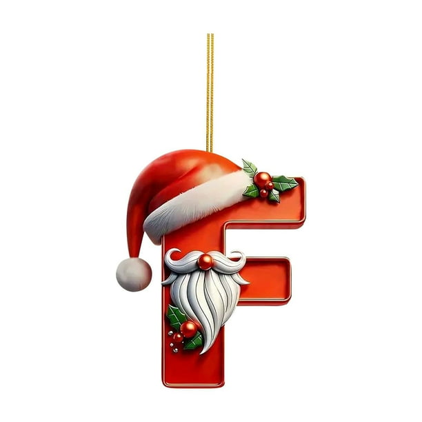 Adornos Con Letras Nuevas Para El Árbol De Navidad Adornos Con Letras De Navidad Letras Decorativas Para Colgar Letras Del Alfabeto Para El Árbol De Navidad Adornos Navideños Diy