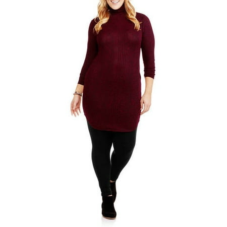 No Comment Juniors' Plus Turtle Neck Dress