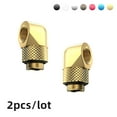 thumbnail image 1 of 2pcs 90 Degree Rotary Adapter G1/4 Angled Connector for PC Gaming Water Cooling Building Accessaries Pipe Connection blue 45 degree, 1 of 5