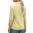 thumbnail image 4 of Women's Button Down Shirts Long Sleeve Dress Shirts Classic Collared Work Office Solid Blouses Tops, 4 of 7