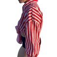 thumbnail image 5 of Seyurigaoka Women Stripes/Dots Print Long Sleeve Tie Knot Button Down Shirts, 5 of 9
