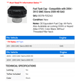 thumbnail image 2 of Fuel Tank Cap - Compatible with 2004 - 2012 GMC Sierra 2500 HD GAS 2005 2006 2007 2008 2009 2010 2011, 2 of 2
