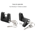 thumbnail image 3 of Zinc Alloy Trailer Lock Frosted Black Universal Truck Trailer Connector Trailer Lock, 3 of 5