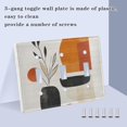 thumbnail image 3 of Yayeee Toggle Light Switch Wall Plate 2-Gang 4.56"x4.48" Decorative Outlet Cover, White Abstract Shapes, 3 of 7