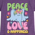 thumbnail image 3 of Horton Hears A Who - Horton Peace Love Happiness - Toddler & Youth Girls Short Sleeve Graphic T-Shirt, 3 of 5