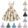 thumbnail image 4 of vigerkar Easter Dress for Women Vintage Dresses Spaghetti Strap Party Dress Easter Eggs Print Party Prom Dresses (Purple, XXL), 4 of 7