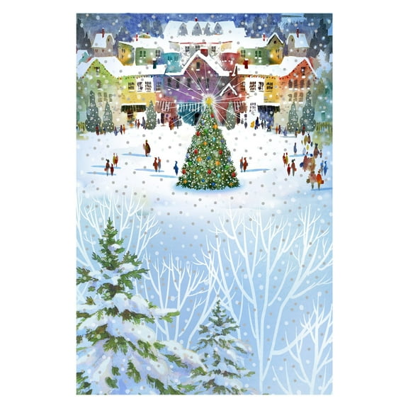 Hallmark Business Bulk Happy Holidays Appreciation Cards (Winter Town Square), 25 Pack