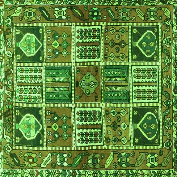 Ahgly Company Indoor Square Persian Green Traditional Area Rugs, 6' Square