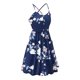 thumbnail image 5 of VISgogo Vestido sin mangas de verano para mujer, estampado de flores/leopardo para adultos, cuello en V, correa de espagueti cruzada, una pieza con bolsillos VISgogo  moda, 5 of 6