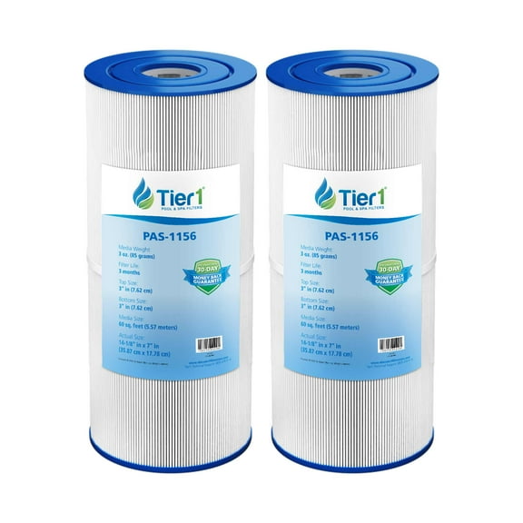 Tier1 Pool & Spa Filter Cartridge 2-pk | Replacement for Pentair Clean & Clear Plus 240, CCP240, Pleatco PCC60, Unicel C-7469, Filbur FC-1975 and More | 60 sq ft Pleated Fabric Filter Media