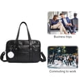 thumbnail image 6 of HUISZJ Shoulder Bag, Leisure Tote Bag, PU Leather Shoulder Bag for Work Travel Outdoor (Black), 6 of 7