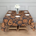 thumbnail image 3 of Classic Halloween Pumpkins Pattern Square Tablecloth,Waterproof Square Table Cover,Wipeable Spillproof Washable Table Cover for Home Kitchen Party Decor 42"X42"(107x107cm), 3 of 6